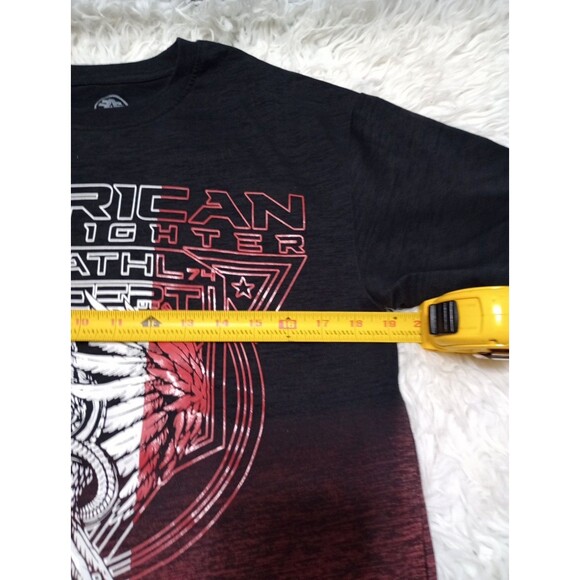 American Fighter Black Pullover Graphic Men's T-shirts - Picture 9 of 10